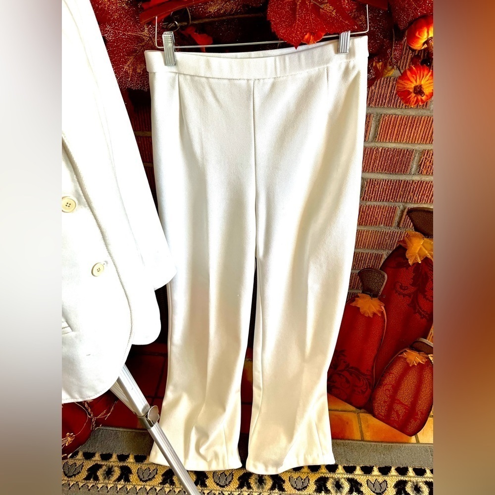 HOOPER WHITE VINTAGE POLYESTER PANTSUIT - Picture 6 of 9